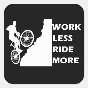 Motivational cycling square sticker
