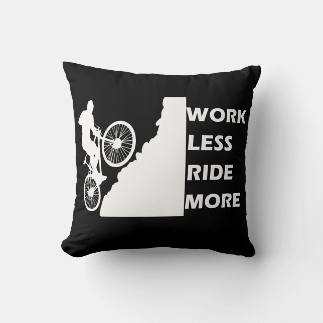 Motivational cycling throw pillow (Front)