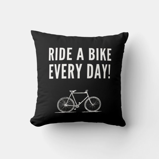 Motivational cycling throw pillow (Front)