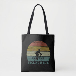 Motivational cycling tote bag