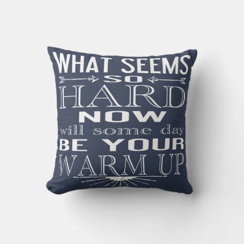 Motivational Dance Fitness Quote CHOOSE YOUR COLOR Throw Pillow
