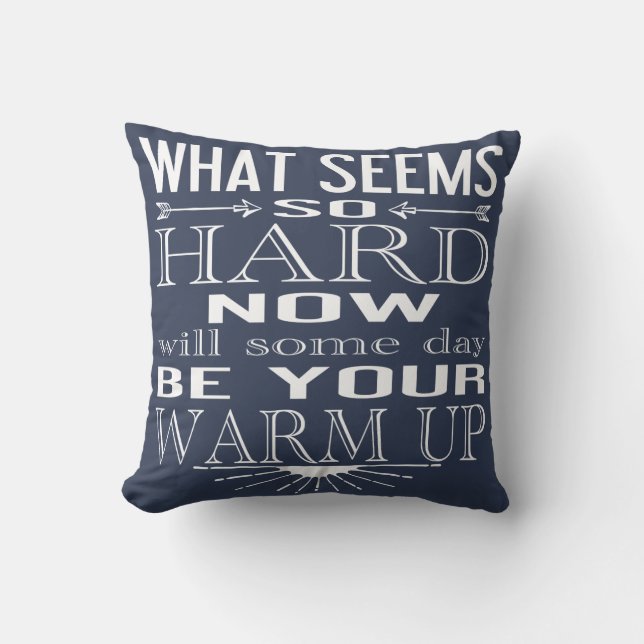 Motivational Dance Fitness Quote CHOOSE YOUR COLOR Throw Pillow (Front)