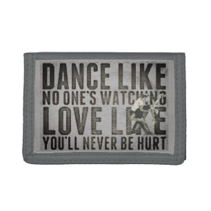 Motivational Dancing Couple Slogan Trifold Wallet