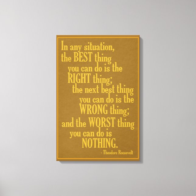 Motivational “Do Something” Quote canvas print (Front)