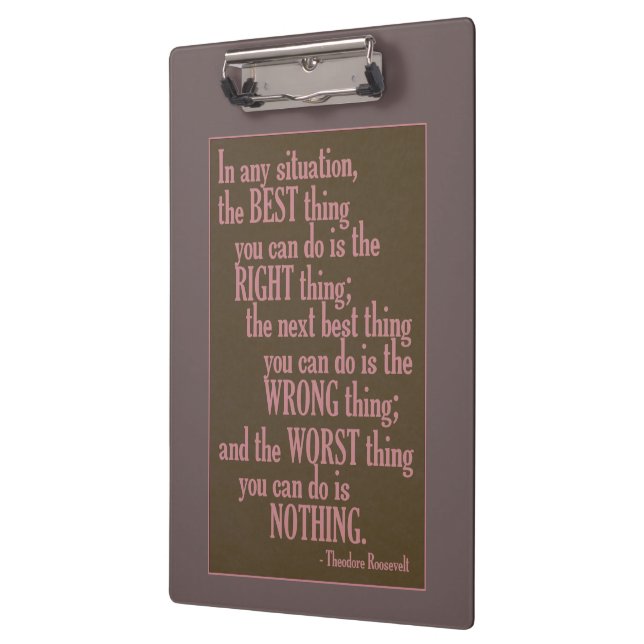 Motivational “Do Something” Quote clipboard (Left)