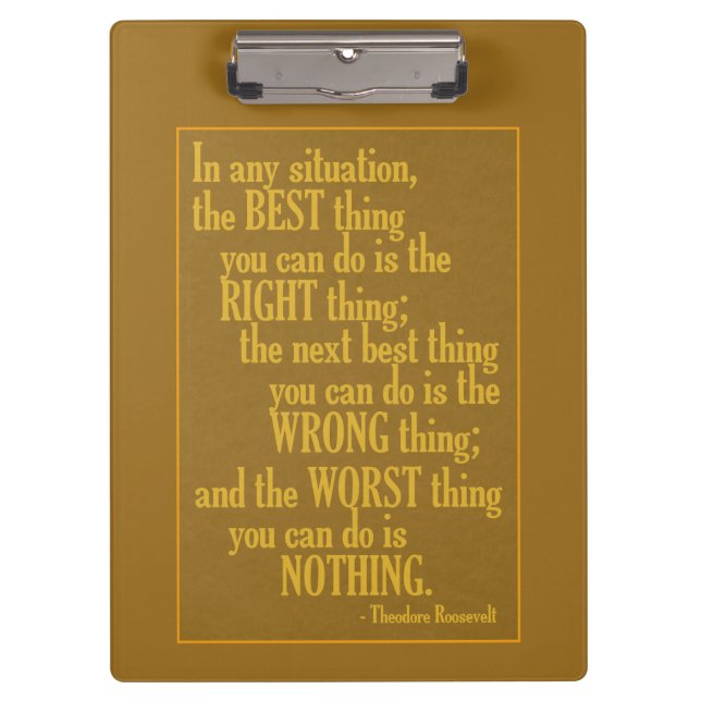 Motivational “Do Something” Quote clipboard (Front)