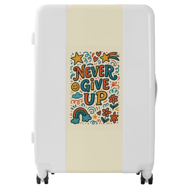 Motivational Doodle Art Suitcase (Front)