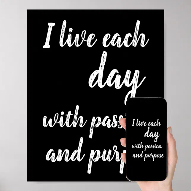 Motivational Dorm Poster Passion Poster Zazzle