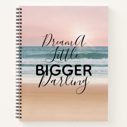 Motivational Dream Beach Holiday Theme Notebook