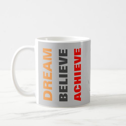 Motivational Dream Believe Achieve Football Coffee Mug