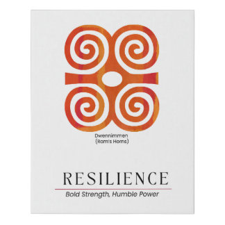 Motivational Dwennimmen Symbol on Canvas