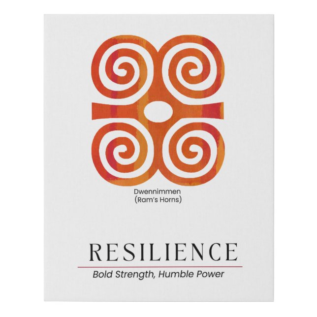 Motivational Dwennimmen Symbol on Canvas (Front)