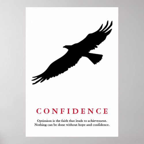 Motivational Eagle Silhouette Confidence Quote Poster