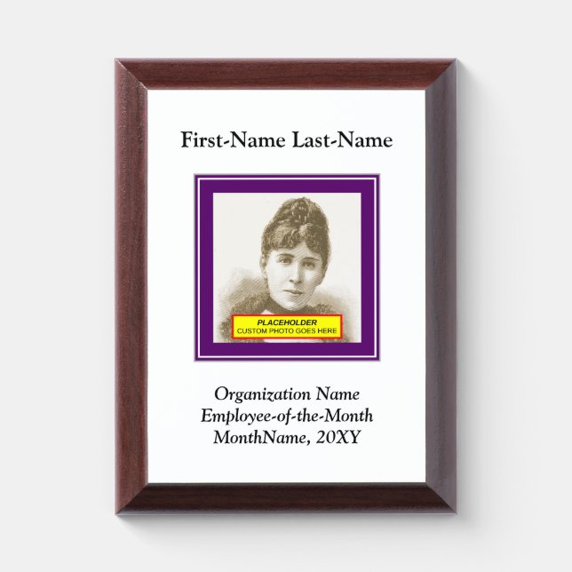 Motivational "Employee-of-the-Month" Award Plaque (Vertical)