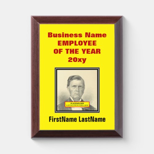Motivational EMPLOYEE OF THE YEAR Award Plaque