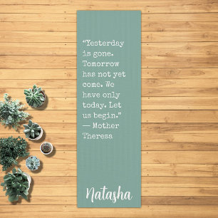 Motivational Encouragement Quote Custom Name Yoga Mat