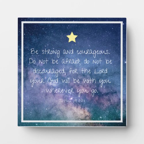 Motivational Encouraging Bible Verse Quote Stars Plaque