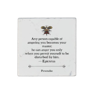 Motivational Epictetus Anger Quote Personal Unique Stone Magnet