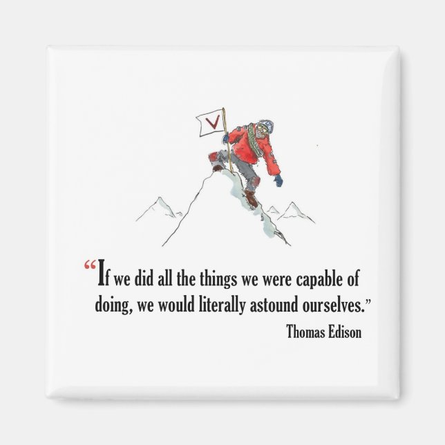 Motivational exam quote by Thomas Edition - Magnet (Front)