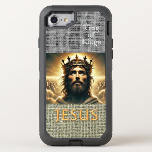 Motivational Faith Hessian Jesus King Gold OtterBox Defender iPhone SE/8/7 Case