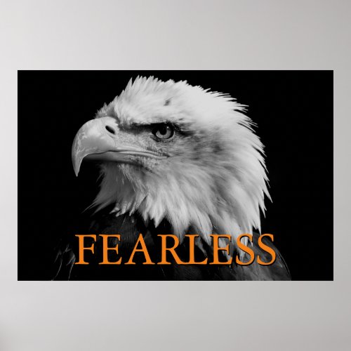 Motivational Fearless Leadership Eagle Poster