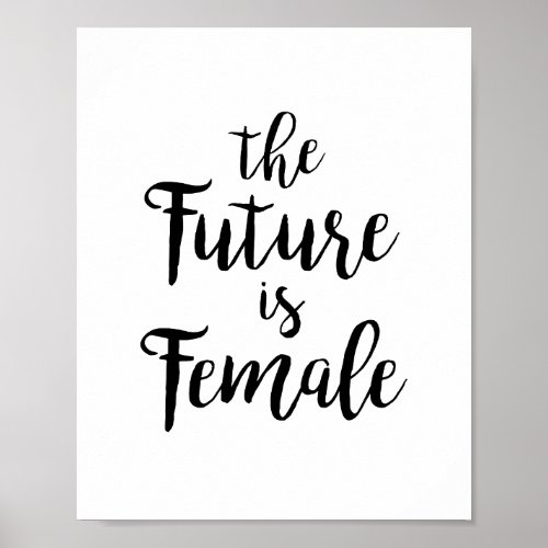 Motivational Feminist Quote The Future is Female Poster