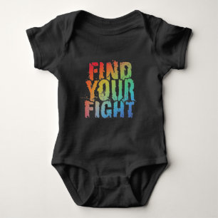 Motivational Find Your Fight Quote Art Baby Bodysuit