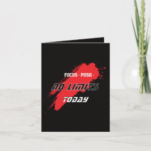 Motivational Fitness Black Birthday Card