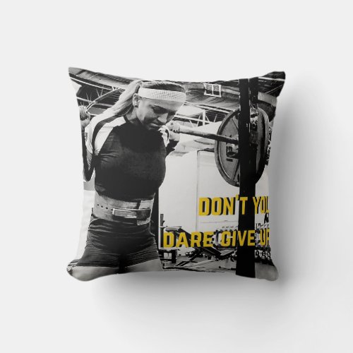 Motivational Fitness Gym Throw Pillow