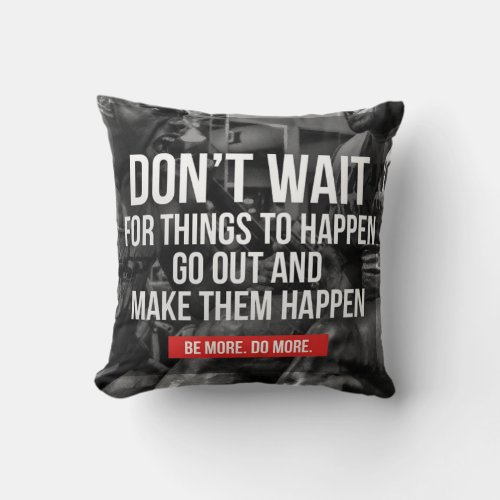 Motivational Fitness Gym Throw Pillow