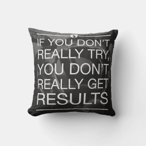 Motivational Fitness Gym Throw Pillow