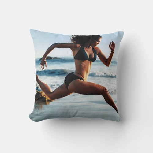 Motivational Fitness Gym Throw Pillow