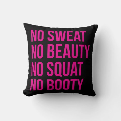 Motivational Fitness Gym Throw Pillow