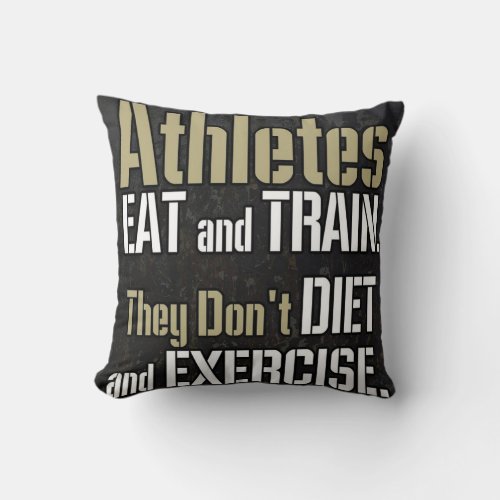 Motivational Fitness Gym Throw Pillow