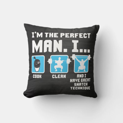 Motivational Fitness Gym Throw Pillow