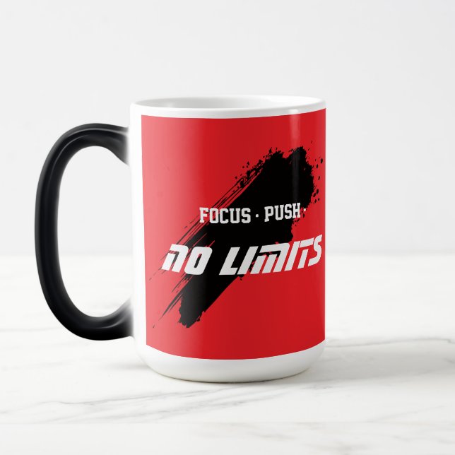 Motivational Fitness Red Color Morph Mug (Left)