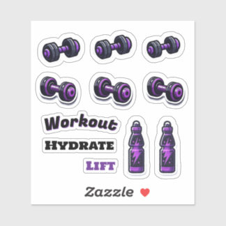 Motivational Fitness Workouts Dumbbells  Sticker