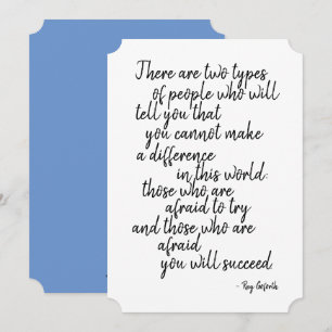 Motivational Flat Greeting Card Quote