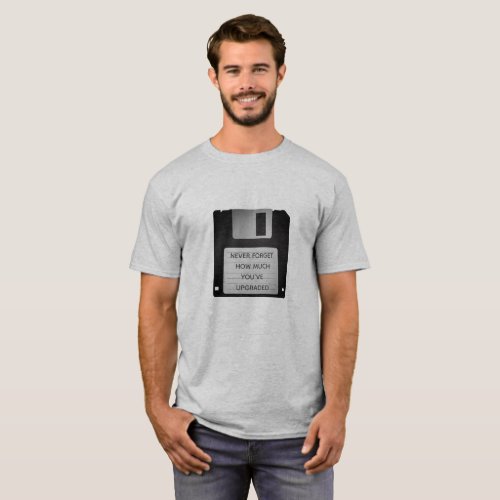 Motivational Floppy Disk Upgrade Quote T_Shirt