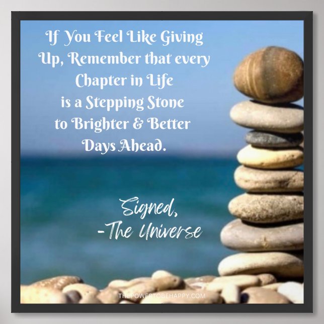 MOTIVATIONAL FRAMED POSTER (Framed Front)