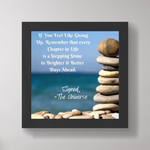 MOTIVATIONAL FRAMED POSTER