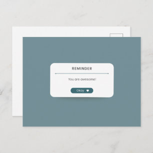 Motivational Friendship Social Media Notification Postcard