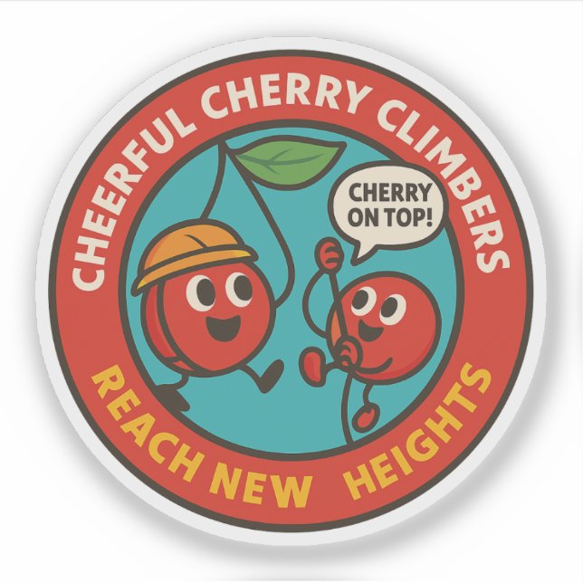 Motivational Fruit Adventure Climbing Sticker (Front)