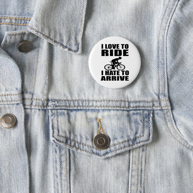 Motivational funny cycling quotes button (In Situ)