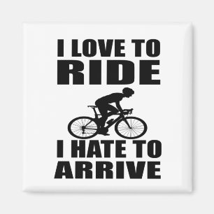 Motivational funny cycling quotes magnet