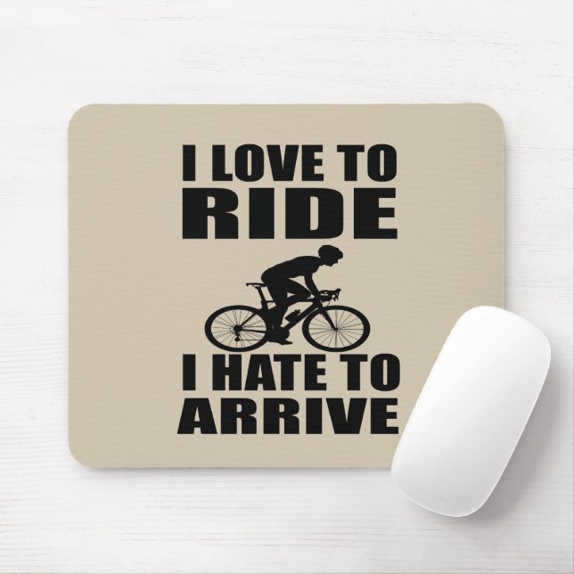 Motivational funny cycling quotes mouse pad (With Mouse)