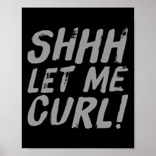 Motivational Funny Gym Humor Biceps Gains Shhh Let Poster