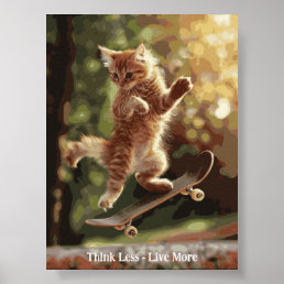 Motivational Funny Inspirational Cat Poster