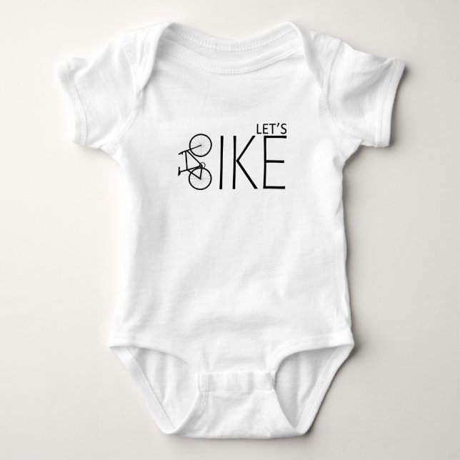 Motivational funny mountain biking quote baby bodysuit (Front)