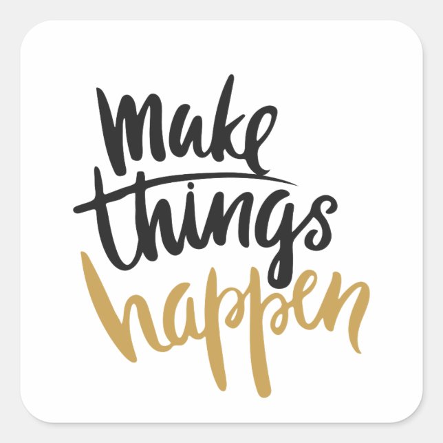 Motivational gift wrapping Christmas gift wrapping Square Sticker (Front)